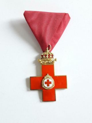 Bulgaria Bulgarian Royal Kingdom Red Cross Enamel Medal Badge 1st Class
