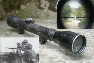 Wwii Ww2 German Landlicht 4 X 81 / 4x81 Mauser K98 Sniper Rifle Scope
