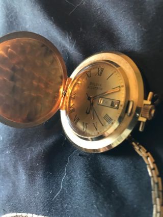 VINTAGE 42.  5MM BULOVA POCKET WATCH 17AH FROM 1946 W/pocket Knife 7