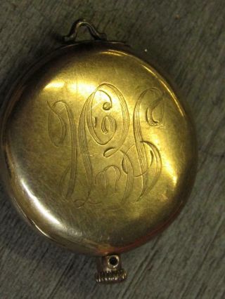 Antique Vintage AWW Co Waltham Pocket Watch 20346015 Monogrammed Parts Repair 2