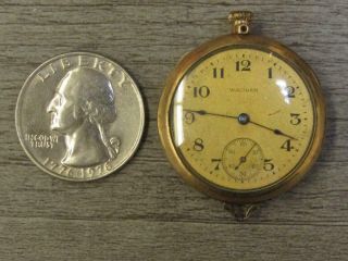 Antique Vintage AWW Co Waltham Pocket Watch 20346015 Monogrammed Parts Repair 7