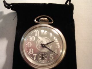 Vintage 16s Westclox Indian Motorcycle Theme Dial & Case Runs Well.