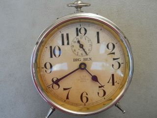 Antique Westclox Big Ben Alarm Clock Wind Up Clock Mid Century 1911 Parts Art