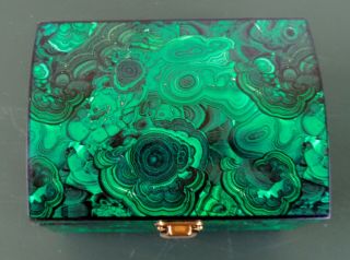 wood box faux malachite & marbled papers antique french empire style jewelry 5