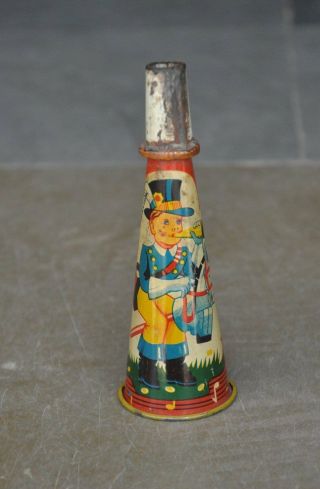 Vintage Fine Litho Print Tin Bigule / Whistle Toy,  Japan