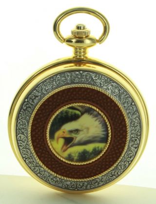Franklin Alaska Chilka Eagle Pocket Watch