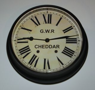 Great Western Railway,  GWR Victorian Style Waiting Room Clock,  Cheddar Station. 2