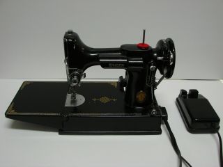 1950 Singer Featherweight 221 Portable Sewing Machine Fully Functional Complete