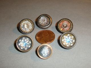 Antique Brass and Clear Glass Buttons 2