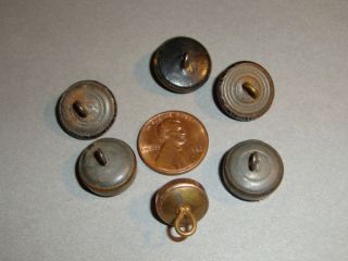 Antique Brass and Clear Glass Buttons 3