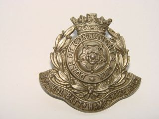 British Forage Cap Badge The 3rd Volunteer Battalion Hampshire Regiment Ww1