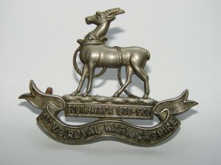 British Forage Cap Badge The 1st Volunteer Battalion Royal Warwickshire Regt Ww1