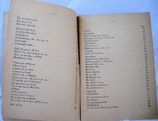 WW 1 ERA SOLDIERS MEMORABILIA 1918 POPULAR SONGS A E F BOOKLET YMCA 4