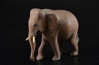 G9564: Chinese Wooden Elephant Statue Sculpture Ornament Figurines Okimono