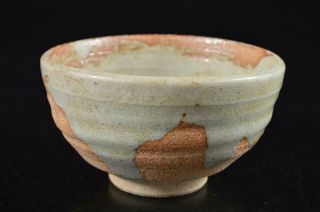 G9280: Japanese Shigaraki - Ware Green Glaze Tea Bowl Green Tea Tool Tea Ceremony