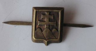 Wwii Old Vintage Slovakian Military Army Cap Badge