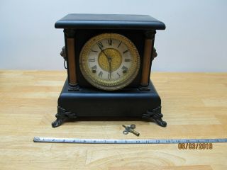 Wm Gilbert Clock Co Antique Mantel Shelf Clock Very Good 1910