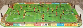 50s 60s Vintage Tin Litho Football Game 40,  Stadium Ad Logos Western Germany