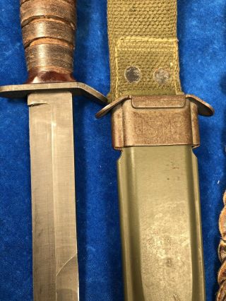 WW2 USM3 IMPERIAL GUARD MARK TRENCH KNIFE w M8 SHEATH WWII 3