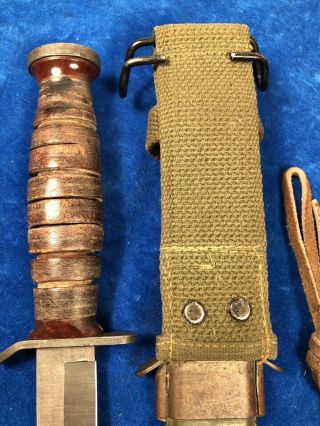 WW2 USM3 IMPERIAL GUARD MARK TRENCH KNIFE w M8 SHEATH WWII 6