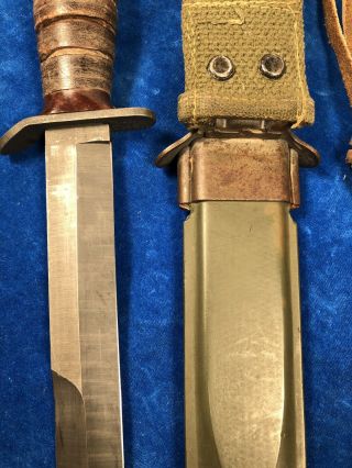 WW2 USM3 IMPERIAL GUARD MARK TRENCH KNIFE w M8 SHEATH WWII 7