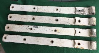 Antique Set (4) Hand Forged Barn Door Hinges,  Rare