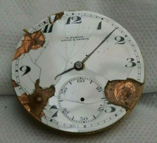 Movement Ulysse Nardin Locle & Geneve Pocket Watch No For Repair