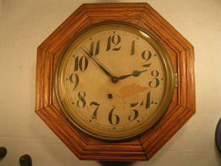 Vintage Antique Ingraham Oak Wall Clock