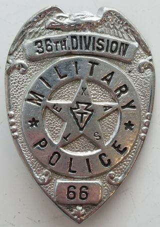 Obsolete 36th Division Militart Police Badge Ww2 Texas Us Army Pin Old