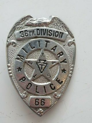 Obsolete 36th Division Militart Police Badge Ww2 Texas US Army pin Old 3