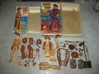 Vintage Marx Johnny And Jamie West Play Figures With Boxes And Accessories