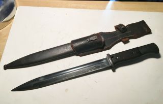 Wwii 1938 Durkopp German K - 98 Mauser Bayonet With Matching Numbers And Scabbard