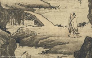 Chinese antique painting Sansui Sumi Ink landscape by Tang yin in Ming dynasty 3