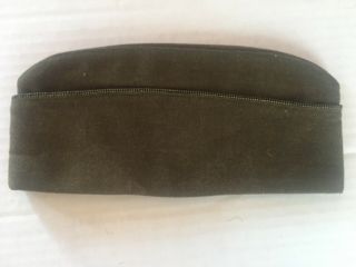 WW2 ETO made Airborne Glider Officer Garrison Cap Named RARE 2