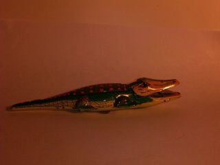 Vintage Tin Litho Metal Friction Alligator,  Made In Us Teritory Germany