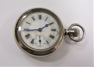 1889 Elgin National 18 Size 15 Jewel Open Face Pocket Watch Model 3/grade 102