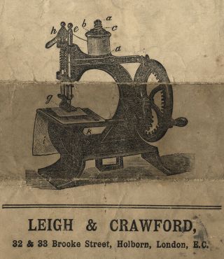 Muller Lady’s Own Toy Sewing Machine Instruction Leaflet Leigh & Crawford