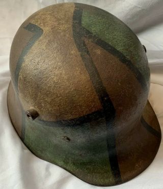 World War I WWII German Helmet Camo M16/E.  T.  66 “Nice Shape Good Color” 2