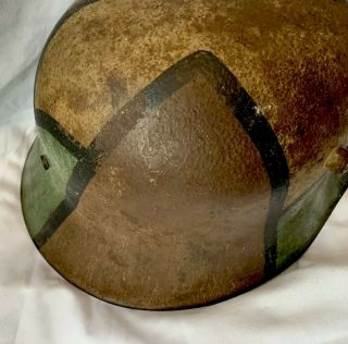 World War I WWII German Helmet Camo M16/E.  T.  66 “Nice Shape Good Color” 3