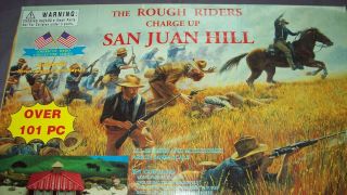 O/p Bmc,  101 Pc.  " The Rough Riders Charge Up San Juan Hill ",  Playset 1999