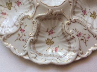Oyster Plate Gorgeous Antique Victorian Austria Oyster Plate c.  1876 - 1889,  op317 6