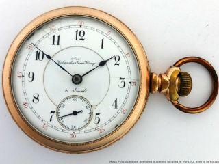 21j Columbus Time King Dial Champion 15j Antique Movement Pocket Watch 2 Fix