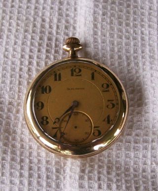 Vintage 1919 16 Size 21 Jewel Burlington Pocket Watch With Case