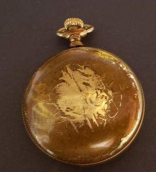 1904 PLYMOUTH WATCH CO ILLINOIS WATCH CO 18S 17J POCKET WATCH NOT RUNNING 2