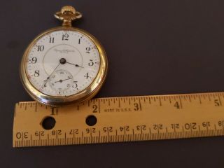 1904 PLYMOUTH WATCH CO ILLINOIS WATCH CO 18S 17J POCKET WATCH NOT RUNNING 7