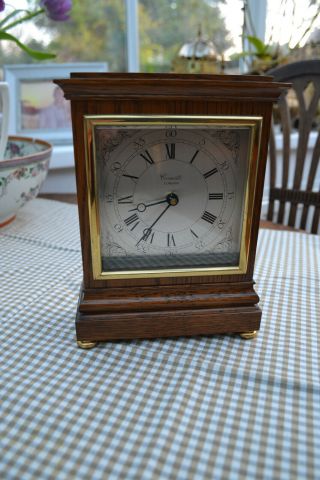 Oak Cased Mantle Clock By Comitti In Gwo