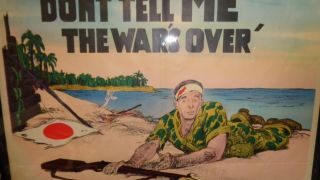 Rare Real Vintage 1944 World War II don ' t tell me the war is over Poster USMC 5
