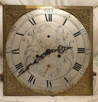 Old Longcase/grandfather Brass Dial Clock Movement -