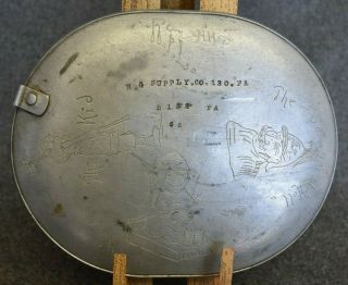 Wwi Mess Kit 1918 Aluminum Trench Art The Demon Of Hell,  The Kid H.  G Supply.  Co