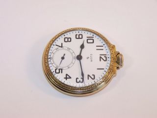 1947 Elgin 16s 17 Jewel 574 10K Rolled Gold Plate RR Case Pocket Watch 3